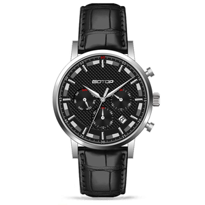 男性用腕時計クラシックレザー高級クォーツ時計メーカー卸売 - Product Image 3