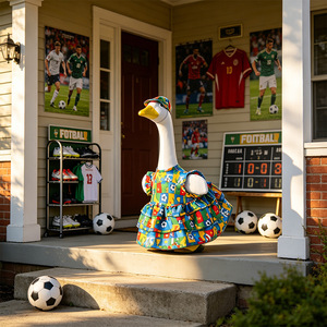Disfraz de <span class=keywords><strong>Ganso</strong></span> con Gorro para Decoración de Jardín o Porche, con Estampado de Fútbol, para la Copa Mundial de Fútbol MSYO - Product Image 3