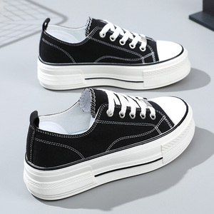 Mocasines Clásicos de Lona con Cordones para Mujer, Otoño 2026, Suela Gruesa Antideslizante, Parte Superior de PU, Zapatos Deportivos - Product Image 3