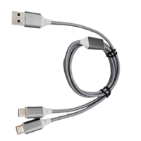 2023 nuevo puerto doble tipo C USB macho adaptador divisor Cable de carga Popular para altavoz de teléfono móvil otra impresora de cobre puro
