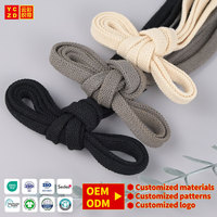 Cordon plat en polyester de 10 mm pour sweat-shirts et pantalons de survêtement, personnalisable avec logo, vente en gros directe usine OEM