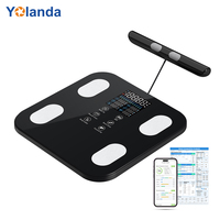 Báscula Digital Compacta de 8 Electrodos para el Cuerpo, Medición Precisa de Grasa Corporal con BIA de Doble Frecuencia