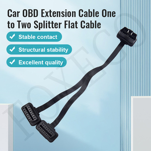 Bán trực tiếp từ nhà máy cáp nối dài OBD một ra hai đầu nối phẳng dùng cho thiết bị chẩn đoán ô tô - Product Image 2