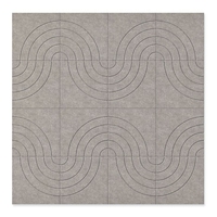 Panneaux muraux insonorisants modernes en feutre de polyester recyclé à rainures en V, contrôle du bruit, décoration intérieure pour hôtel, maison, bureau, studio