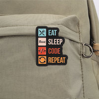 Badge en émail sur le thème des citations de programmeurs pour sac, chapeau, vêtement et ornement de style personnel