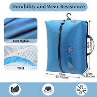 Sac de compression à double valve suspendable en nylon 40D TPU imperméable pour bagages, vêtements de camping et doudounes