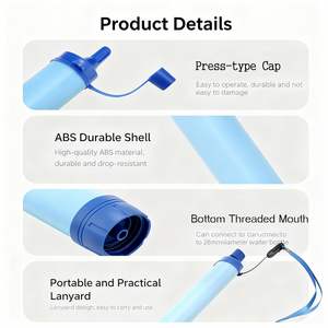 Lot de 4 Pailles Filtrantes Portables pour la Randonnée, Purificateur d'Eau Personnel pour la Survie en Extérieur - Product Image 4