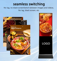 Afficheur numérique LCD de 32 pouces pour sol intérieur, kiosque publicitaire, écran tactile, panneau d'affichage intelligent, système WIFI OEM