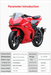 Moto électrique de course pour adultes, grande taille, batterie au lithium 72V en option, vitesse élevée 50 km/h, E-Bike à vendre - Product Image 3