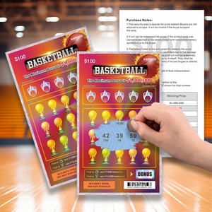 Boletos de Lotería de Baloncesto con Efecto Láser de Diseño Profesional Gratuito, Tarjetas de Rascar para Lotería, Boletos de Juego - Product Image 1