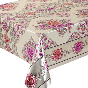 <span class=keywords><strong>Tovaglia</strong></span> di Lusso Impermeabile all'Ingrosso, Copritavolo in PVC Dorato con Effetto 3D in Rilievo <span class=keywords><strong>per</strong></span> Cene e Picnic - Product Image 4