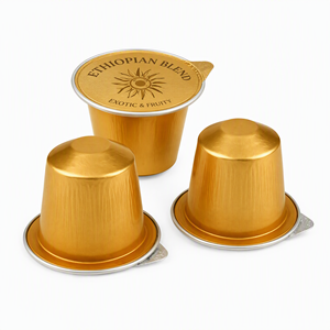 Capsule di Alluminio Monouso da 15ml per Espresso 37x29mm, Colore Personalizzato per Cialde di Caffè Compatibili, Uso Domestico/Commerciale - Product Image 1
