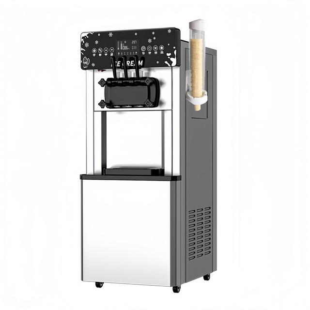 Industrial Continuous Multifunctional Stainless Steel Ice Cream Machine for Street Vendor Use Soft Ice Cream Production