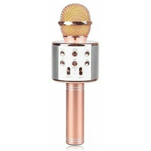 Bluetooth Karaoke <b>Microphone</b> <b>With</b> <b>Speaker</b> Gold Color For Singing Party Use - Product Image 4