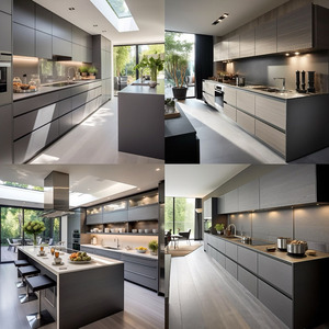 Moderno Australia estándar <span class=keywords><strong>de</strong></span> lujo barato China muebles <span class=keywords><strong>de</strong></span> diseño conjuntos isla melamina madera maciza gabinetes <span class=keywords><strong>de</strong></span> cocina - Product Image 3