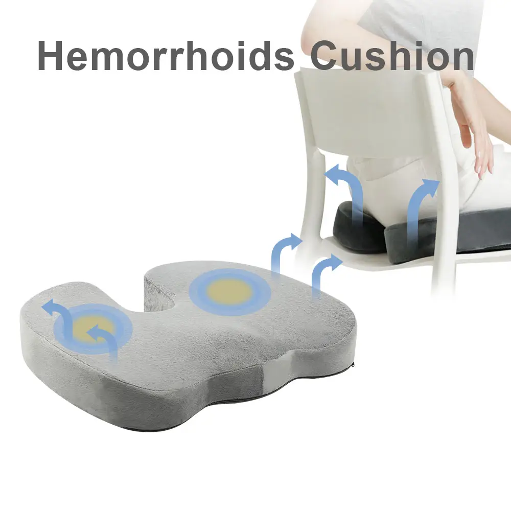 Cuscino del sedile in Memory Foam Gel per coccige ortopedico Sciatica coccige e sollievo dal dolore lombare