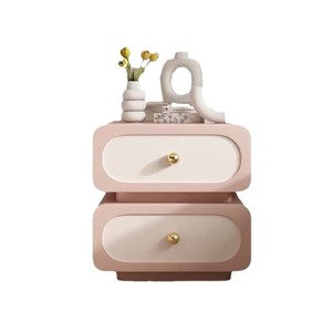 Table de chevet minimaliste italienne en bois massif, armoire de rangement moderne crème, meubles de chambre à coucher - Product Image 4