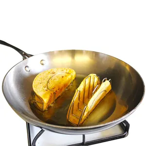 Vsto — supports de coquillages de Taco à fond plat, avec moule pour la friture, pour la cuisson, coquilles plates et parfaite