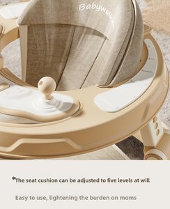 Andador para Bebés 3 en 1 Plegable, Anti-O-leg y Anti-Vuelco, con Música y Asiento, para Niños de 0 a 3 Años, Directo de Fábrica - Product Image 4