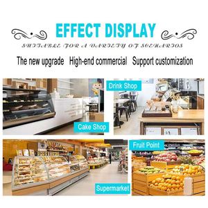 Réfrigérateur d'affichage de comptoir de <span class=keywords><strong>table</strong></span> de vente chaude présentoir à gâteaux/vitrine de boulangerie vitrine à gâteaux réfrigérateur congélateur - Product Image 3