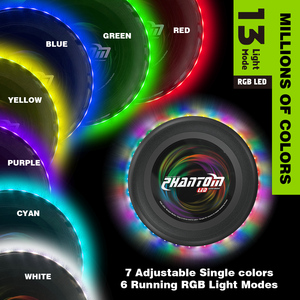 MILI 9 ''Rechargeable LED Light up Flying Disc Glow in the Dark Family Jeux interactifs Sports de plein air Jouets pour l'été - Product Image 5