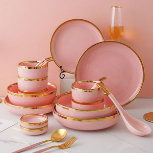 Set da Pranzo di Lusso Verde e Dorato in Porcellana, 26 Pezzi in Ceramica Bone China per 6 Persone - Product Image 3