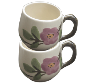 Ensemble de tasses à thé en céramique à motif floral de style japonais, avec couvercle 3D mignon, pour cadeaux d'affaires personnalisés - Product Image 2
