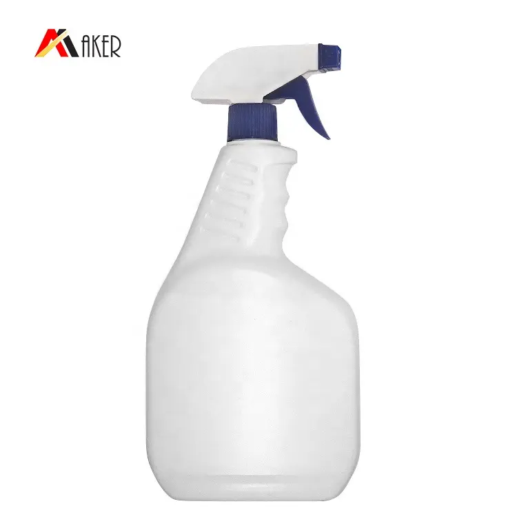 Factory Supply Wholesale Price Empty White 1000ml Plastic Hdpe Trigger Spray Bottle Spray Bottle Cleaning