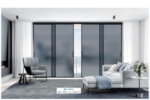 ราคาโรงงานโดยตรง ประกอบง่าย ฉากกั้นสำนักงานกันเสียง ประตูบานเลื่อนอลูมิเนียมบาง - Product Image 3