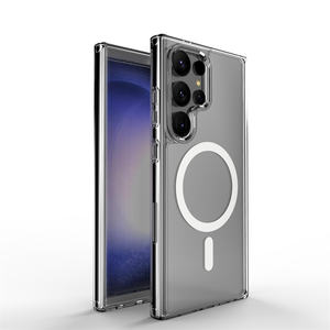 Custodia Magnetica Trasparente per <span class=keywords><strong>Samsung</strong></span> Galaxy S24 S25 Ultra Plus, <span class=keywords><strong>Cover</strong></span> Antiurto in PC TPU - Product Image 1