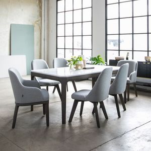 Kadya Table à manger moderne 8 places en bois massif élégant intérieur grandes salles à manger réunions de famille design spacieux 8S - Product Image 3