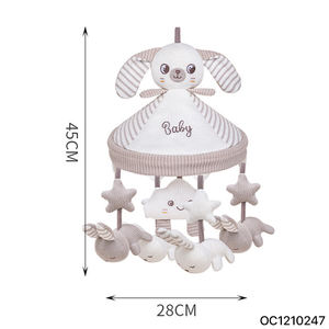 Produits sensoriels uniques, mobile de berceau en tissu de coton pour bébé lapin, jouets suspendus pour bébé nouveau-né avec musique pour le sommeil - Product Image 6