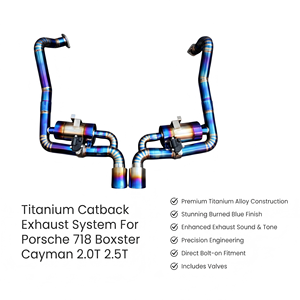 Vortex Bespoke Burnt Titanium Sport Sound Valved <b>Exhaust</b> Fits Porsche 718 Boxster Cayman 2.0T 2.5T Upgrade - Product Image 1
