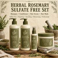 Shampooing, après-shampoing et masque capillaire à base de romarin sans sulfate, réparateur, lissant, hydratant, professionnel, vente en gros