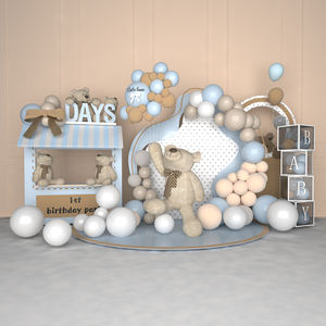 Paquet rond personnalisé Qualatex Air hélium 100% Latex naturel matériel guirlande arc support <span class=keywords><strong>ballon</strong></span> colonne Kit ensemble mer Festival déco - Product Image 1