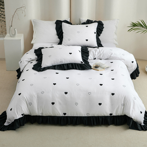 Polyester Thiết Kế Đặt Cược <span class=keywords><strong>Comforter</strong></span> Bộ 3 Mảnh Bộ Đồ Giường Máy Có Thể Giặt Bé <span class=keywords><strong>Comforter</strong></span> Đặt Sang Trọng Giường Bộ Đồ Giường - Product Image 1