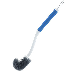 S Shaped Long Handle Toilet <b>Brush</b> Nylon Deep <b>Cleaning</b> Wall Mounted <b>For</b> Squat Toilets - Product Image 5
