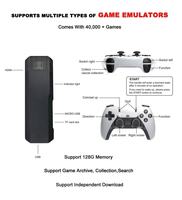 Console de jeu rétro classique X2 PRO 128 Go HD avec manette sans fil 2.4G 3D pour jeux vidéo à domicile