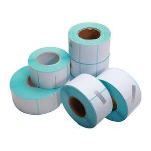 Étiquette <span class=keywords><strong>thermique</strong></span> directe rouleau de <span class=keywords><strong>papier</strong></span> blanc 4x6 rond 4x2.8 impression par transfert emballage expédition code à barres auto-adhésif imprimante autocollant - Product Image 5