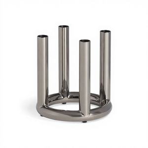 Plateau en métal artisanal de qualité supérieure, finition dorée antique martelée, support de bougie de Noël de luxe écologique, design orné Zahid - Product Image 1