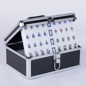 Fichas de Mahjong de Acrílico Cristalino Blanco Suet Jade de la Película Kung Fu Mahjong, Juego de Mahjong de Lujo con Acabado Artesanal - Product Image 3