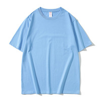 T-shirt Homme en Coton Tricoté Uni 220 GSM 100% Coton, Coupe Ample, Épais, Personnalisation Complète