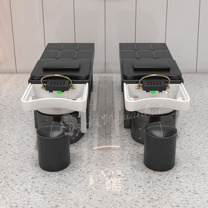 Fauteuil de lavage de cheveux sur mesure pour salon de coiffure, bac à shampooing inclinable, fauteuil de massage thaïlandais, lit de spa pour la tête avec thérapie aquatique - Product Image 2