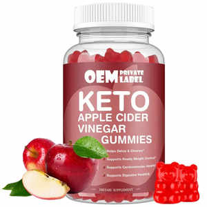 Keto ACV Gummies pour la perte de poids, Gummies au vinaigre de cidre de pomme végétalien sans sucre, suppléments brûleurs de graisse et coupe-faim - Product Image 1