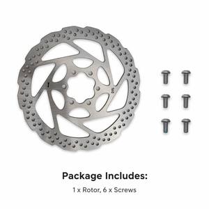 高强度钢制 140mm 160mm 180mm 盘式刹车盘，带 6 个螺丝，厚度 1.8mm，44mm PCD 刹车盘，适用于山地车、电动自行车、踏板车 - Product Image 5