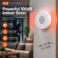 Sirène Intérieure Intelligente Tuya WiFi Zigbee HC-109WF, Alarme Sonore et Lumineuse 105 dB pour Système d'Automatisation de Sécurité Domestique Intelligente