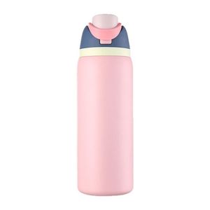 Custom Logo 24 oz OW Sports Stainless Steel Double-Layer Vacuum Insulated Water <b>Bottle</b> Flip Cap Handle Back School 6-12 Hours - Product Image 4