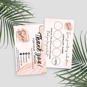 Carte fedeltà minimaliste con ricompensa fai-da-te stampabili carte fedeltà da salone con Design di carte di Design femminile