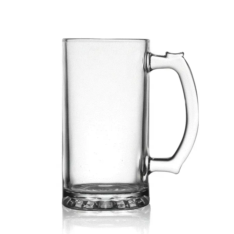 Bicchiere di birra pesante con fondo spesso 17oz bicchieri di vino tazza di birra in vetro trasparente tazza di birra con manico