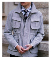 Nouveau automne et hiver laine hommes britannique lumière affaires mode décontracté chasse veste ample Vintage veste
